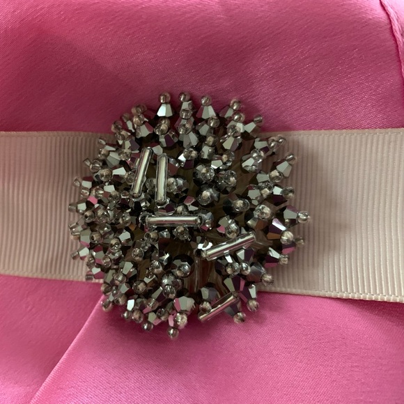 NWT Victoria’s Secret Silk Mini Robe: Pink with Cream Belt & Beaded Buckle M/L - Picture 13 of 16